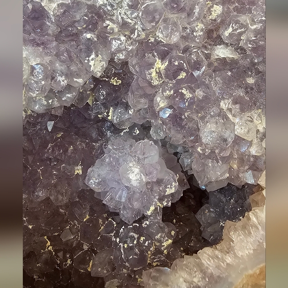Amethyst Geode With Flower Formation Within Cave And Blue Agate Banding - Picture 2 of 12